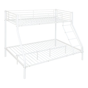 Letto a Castello Sortland a 3 Posti con Barriera Anticaduta e Scaletta 200 x 140/90 cm Metallo [neu.haus]