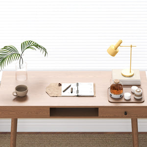 Scrivania Habo con Cassetto e Scomparto Aperto 75 x 115 x 48 cm - Effetto Noce [en.casa]