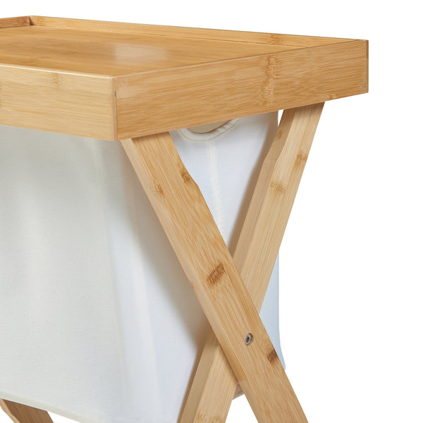 Tavolo da picnic Hattfjelldal 53x48x32cm Bambù [en.casa]