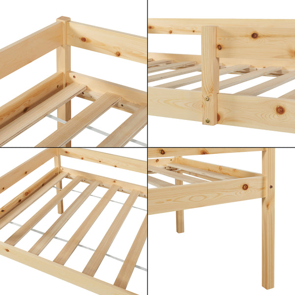 Letto a castello doppio Sonkajärvi 90x200cm Legno di pino naturale [en.casa]