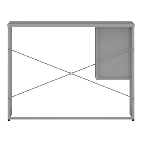 Scrivania Sund acciaio 75x100x50 cm grigio [en.casa]