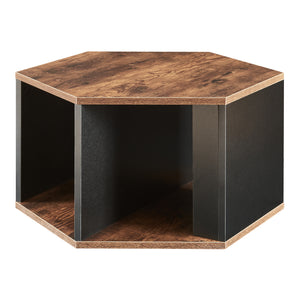 Set tavolino Molde 2 pz. Nero/effetto noce [en.casa]