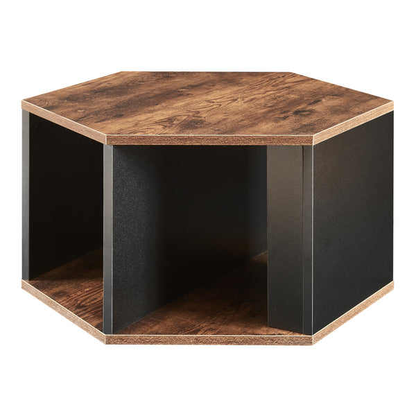 Set tavolino Molde 2 pz. Nero/effetto noce [en.casa]