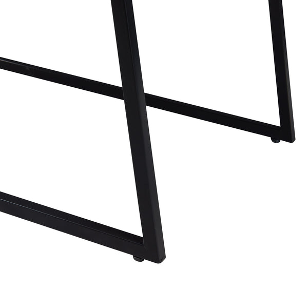 Set Hyllestad 2 Tavolini Sovrapponibili - Effetto Cemento / Nero [en.casa] 