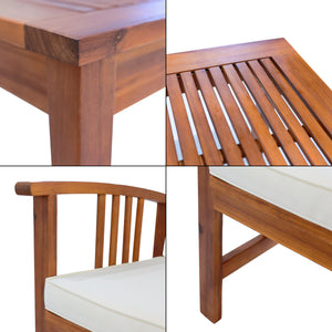 Set di mobili da giardino Brissogne 4 pz. Legno di acacia certificato FSC® [en.casa]