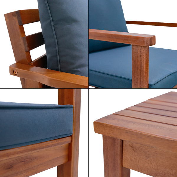 Set di mobili da giardino Brittoli 4 pz. Legno di acacia certificato FSC® [en.casa]