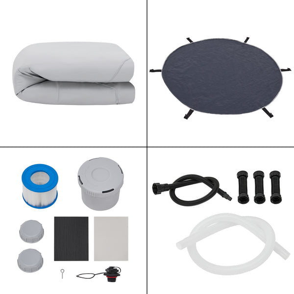 Vasca idromassaggio gonfiabile Carbone 165x70 cm [pro.tec]