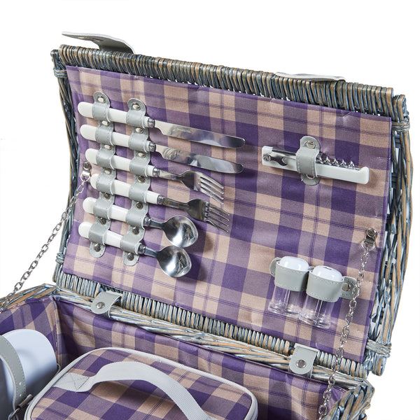Cesto da picnic Folldal per 2 persone 40x28x25 cm [casa.pro]