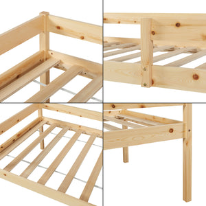 Letto a castello doppio Sonkajärvi con materasso 90x200cm naturale [en.casa]