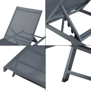 Set Baragiano di Tavolino e Lettino Prendisole - Antracite/Grigio casa.pro 