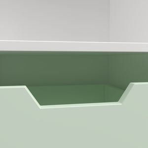 Panca per bambini con scaffale Vipsali 100x99x30 cm Verde menta/Bianco [en.casa]