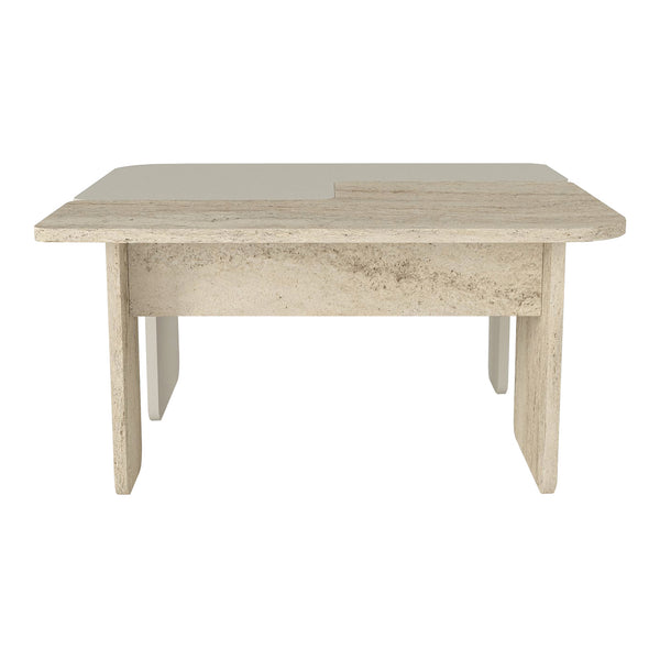 Tavolino da salotto Boneksbelt 2 pz. colori arenaria e travertino [en.casa]