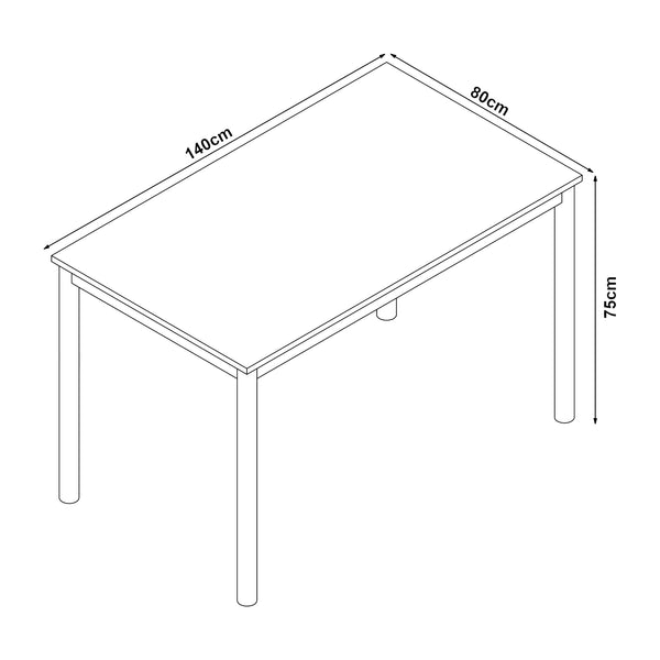 Gruppo pranzo Lindesberg 5 pezzi Grigio scuro [en.casa]