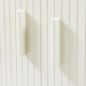 Sideboard Ferrersp con 2 ante 80x80x40 cm effetto quercia/colore sabbia [en.casa]