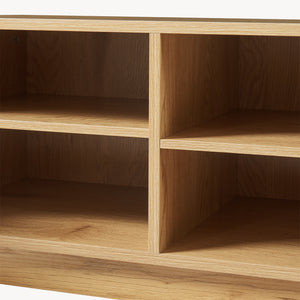 Mobile TV Ferrersp con 2 ante 140x40x45 cm effetto quercia/colore sabbia [en.casa]