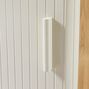 Comodino Ferrersp Mobile Contenitore con Anta 50 x 40 x 40 cm - Effetto Rovere / Avena Oatmeal [en.casa]