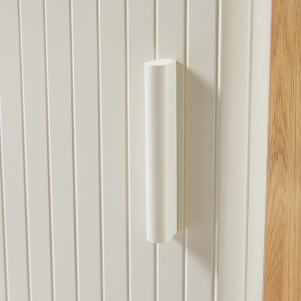 Comodino Ferrersp Mobile Contenitore con Anta 50 x 40 x 40 cm - Effetto Rovere / Avena Oatmeal [en.casa]