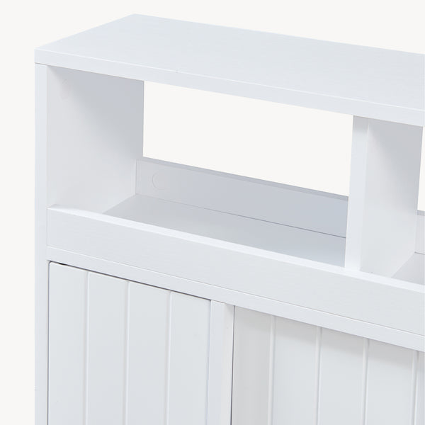 Mobiletto su ruote Fadeskimma 72x70x20 cm Bianco [en.casa]