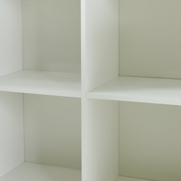 Credenza Reyri Madia Moderna Salvaspazio con 4 Ante 90x80x35 cm Bianco / color Oro [en.casa] 