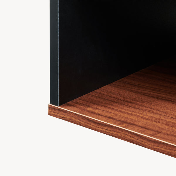 Tavolino Trond 80x40x42 cm Nero/Noce [en.casa]