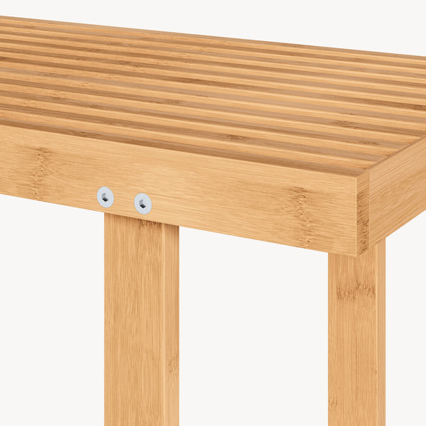 Panca da Ingresso Aarela Seduta in Bambù Naturale 91 x 41 x 38 cm [en.casa]