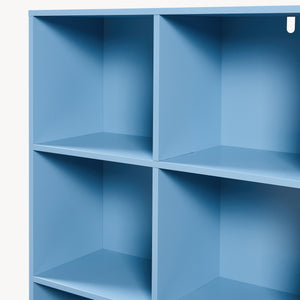 Libreria Colwyn con 6 Ripiani Scaffale da Terra 120 x 80 x 30 cm - Blu [en.casa]