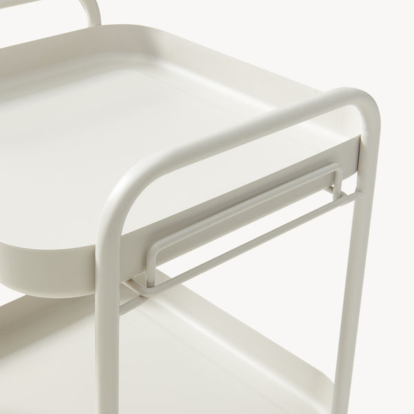 Carrello di Servizio Kelevn Portatutto a 3 Ripiani e Rotelle 67 x 33 x 31 cm in Acciaio - Grigio [en.casa]