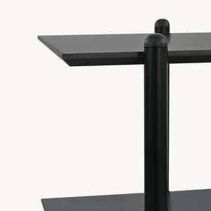 Libreria Kappespoo 124x80x35 cm Nero/effetto quercia [en.casa]