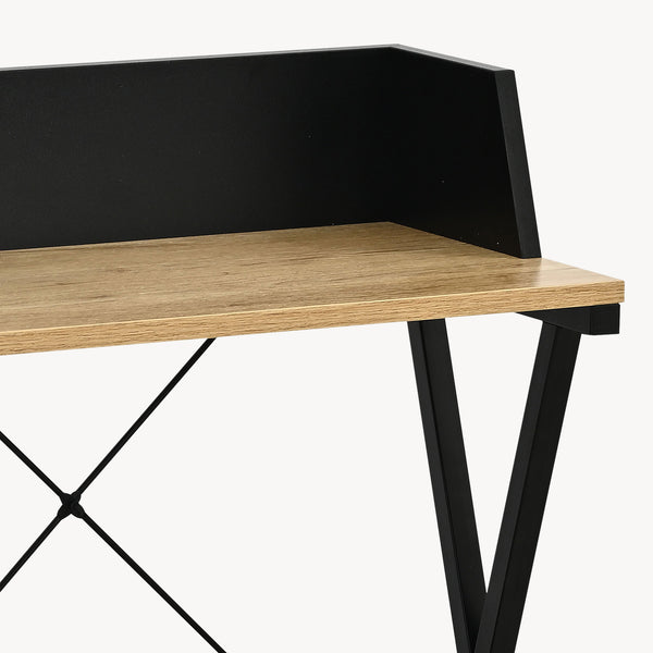 Libreria a colonna Kappespoo 84x50x30 cm Nero/effetto quercia [en.casa]