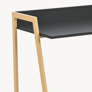 Scrivania Kuomi con Bordo Posteriore Rialzato 84 x 73 x 47 cm - Beige/Grigio Scuro [en.casa]