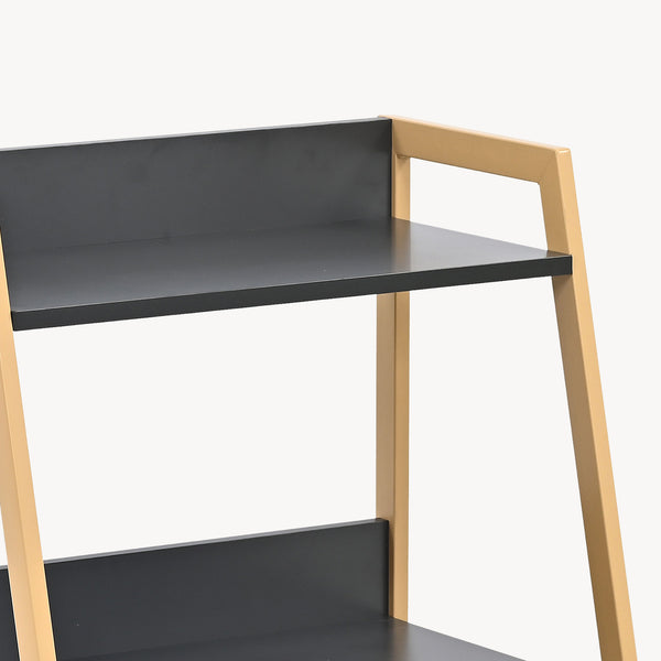 Scaffale a pioli Kuomi 84x53x47 cm Beige/Grigio scuro [en.casa]