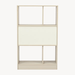 Libreria Karena 112x70x30 cm Bianco crema/effetto quercia [en.casa]