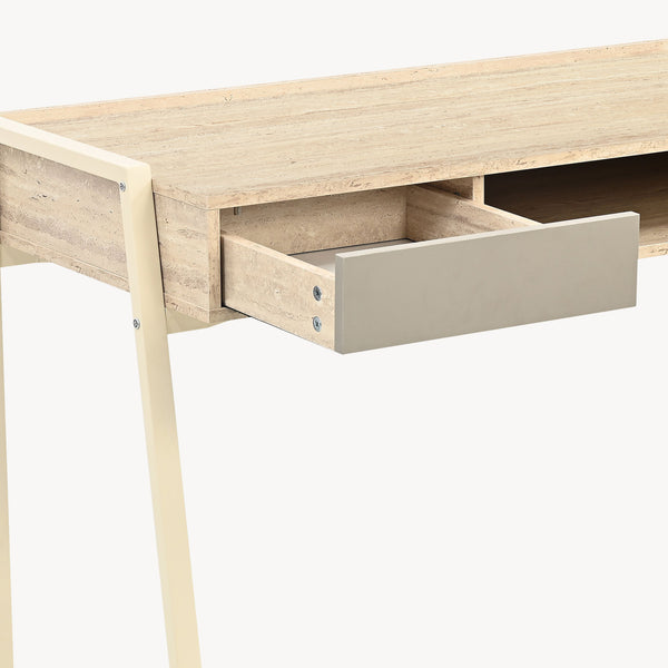 Scrivania Boderas 107x55x78 cm Beige/Travertino [en.casa]