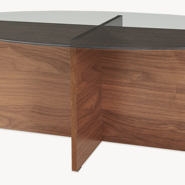Tavolino Viroya 100x60x36 cm effetto noce/grigio [en.casa]