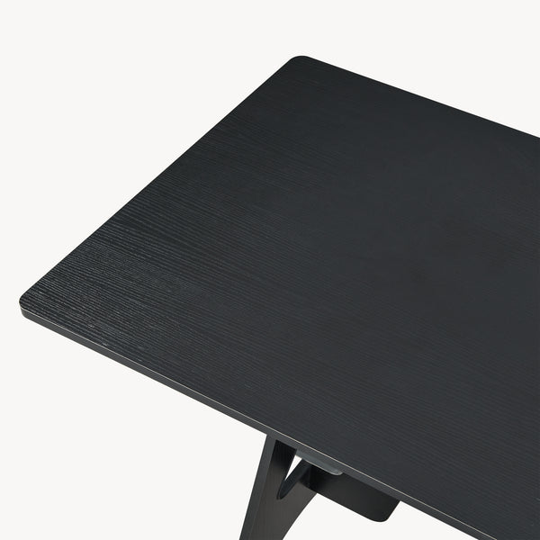 Scrivania Bostenenna con Struttura Geometrica 120 x 60 x 75 cm - Nero Effetto Legno [en.casa] 