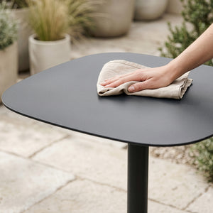 Tavolino da esterno Foggia 43x40x40 cm Acciaio Grigio antracite [casa.pro]