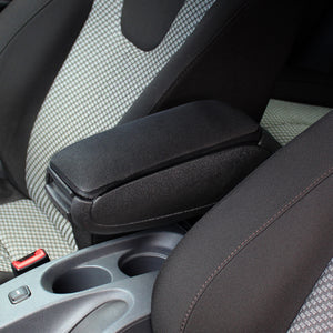[pro.tec] Bracciolo - con vano portaoggetti - imbottito - nero - Volkswagen Golf 6, Scirocco
