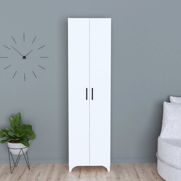 Armadio Guardaroba Strömsund a 2 Ante e 7 Ripiani 177,5 x 48,5 x 32 cm - Vari Colori [en.casa] 