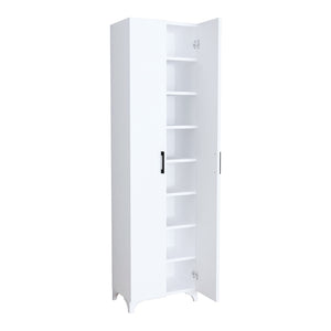 Armadio Guardaroba Strömsund a 2 Ante e 7 Ripiani 177,5 x 48,5 x 32 cm - Vari Colori [en.casa] 