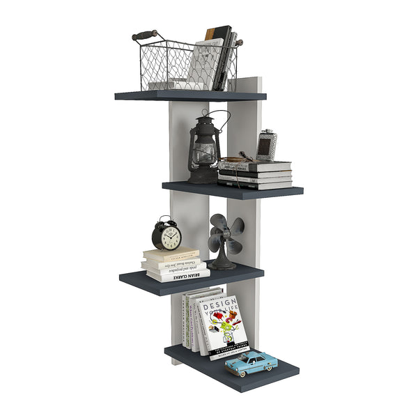 Scaffale Angolare da Parete Hasvik con 4 Ripiani a Scaletta 39,5 x 39,5 x 90 cm - Vari Colori [en.casa] 