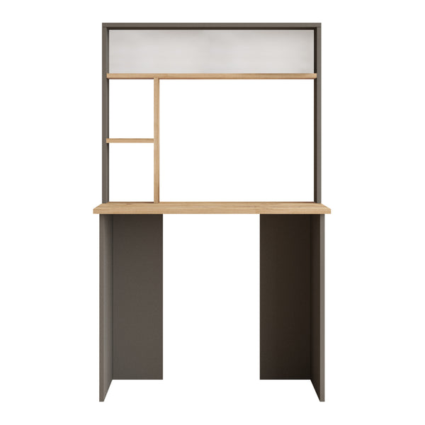 Scrivania Tópisa con Scaffale e Piano 90 x 52 cm [en.casa]