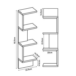 Mensola da parete Omn set da 2 pezzi 93x24x15 cm [en.casa]
