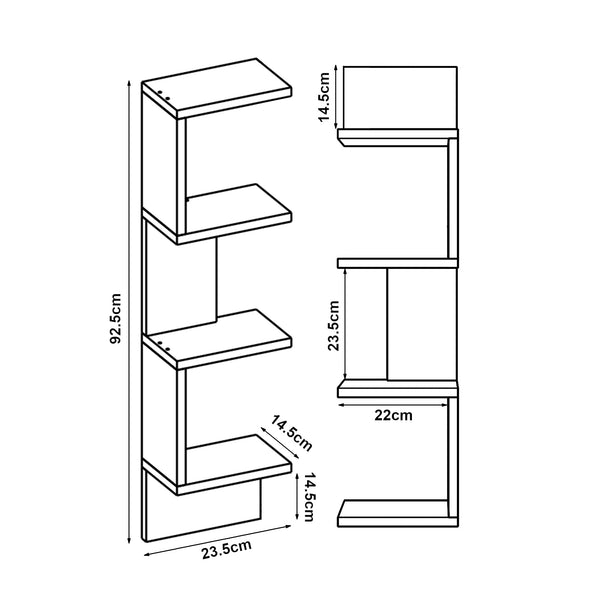Mensola da parete Omn set da 2 pezzi 93x24x15 cm [en.casa]