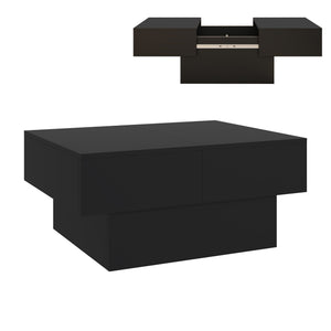 Tavolino Centrale Lens da Salotto con Piano Scorrevole 80 x 60 x 36 cm [en.casa]