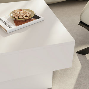 Tavolino Centrale Lens da Salotto con Piano Scorrevole 80 x 60 x 36 cm [en.casa]