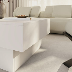 Tavolino Centrale Lens da Salotto con Piano Scorrevole 80 x 60 x 36 cm [en.casa]