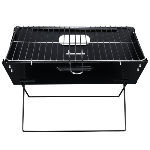 [pro.tec] Griglia Portatile da Campeggio Barbecue da Picnic in Acciaio Griglia Pieghevole da Giardino 45 x 30 x 30 cm BBQ all'Aperto