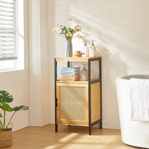 Mobile bagno Tervola 80x40x35cm bambù nero [en.casa] - premiumXL