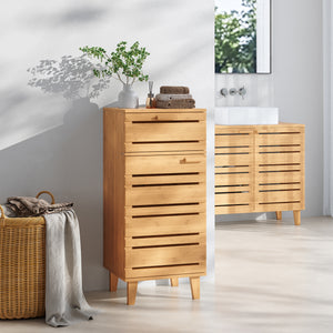 Armadio da bagno Epind 75x33x30 cm bambù naturale [en.casa] - premiumXL
