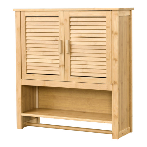 Armadio da bagno Tyresö pensile bambù 66 x 62 x 20 cm [en.casa] - premiumXL